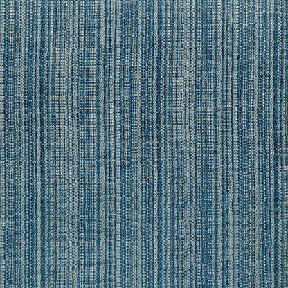 Teal blue denim-style fabric swatch with a striped pattern.