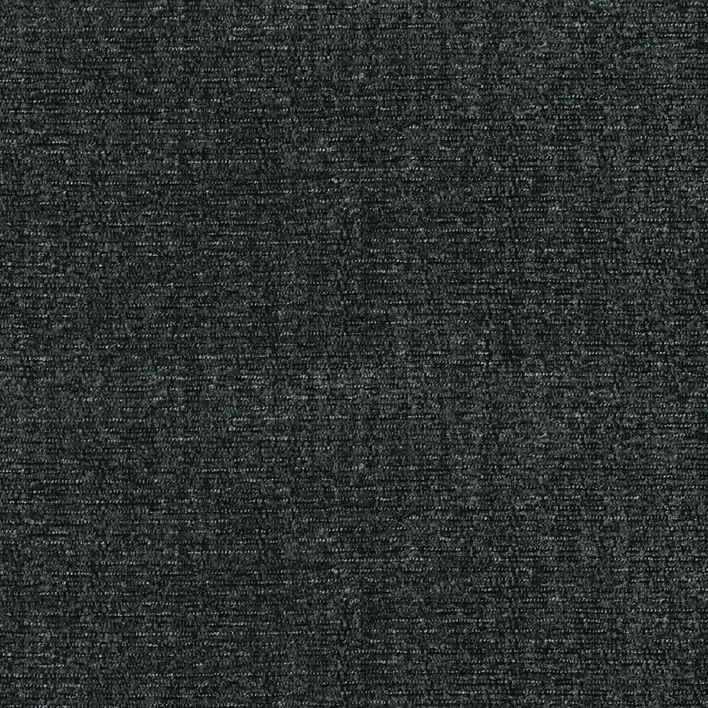 Dark charcoal woven fabric texture with subtle heathering; suitable for upholstery or apparel.