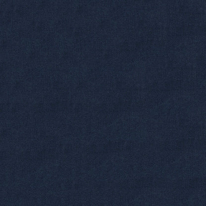 Dark navy blue solid fabric with a subtle weave texture; versatile for apparel or home decor.