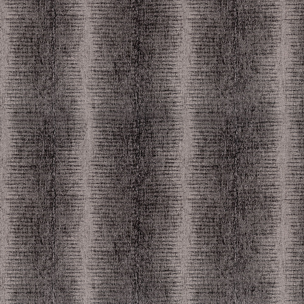 Grey-brown textured fabric with vertical wavy stripes and soft drape.