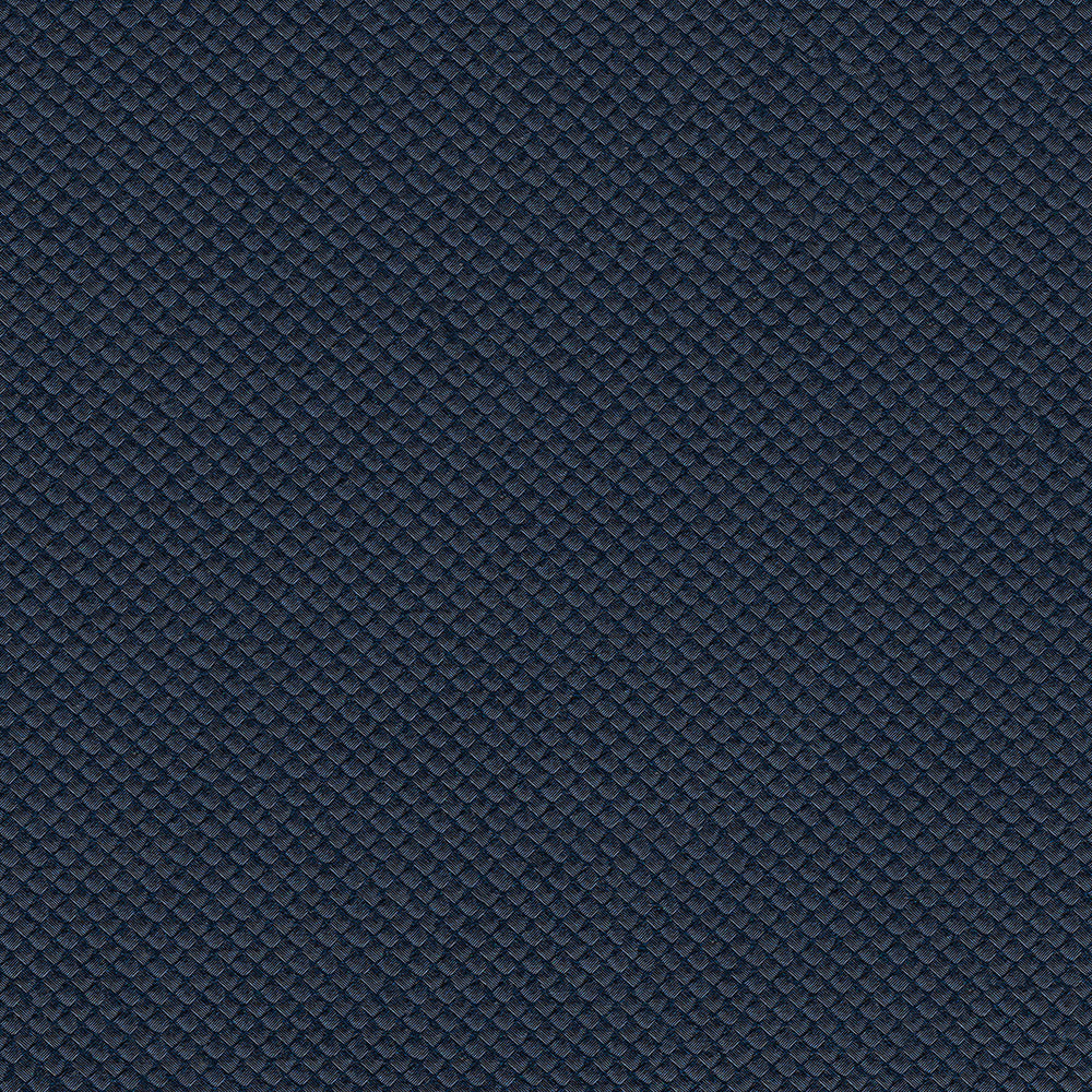 Dark navy textured fabric with a tight diamond-quilted pattern; durable material for bags or accessories.