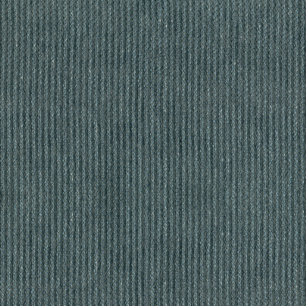 Teal fabric close-up with stripe pattern and textured weave, suitable for apparel or upholstery.
