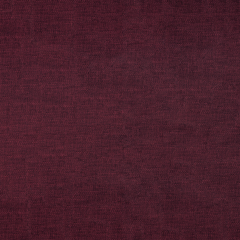 Cranberry textured fabric swatch with linen-like weave, suitable for upholstery or apparel.