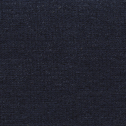 Close-up of dark midnight navy fabric weave; sturdy, solid fabric suitable for garments.