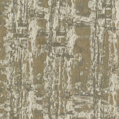 Distressed abstract beige, taupe and gray pattern on hemp fabric; woven textile.
