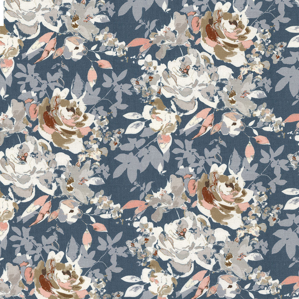Navy blue solid fabric.