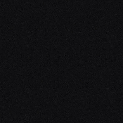 Black solid fabric close-up, rich sheen and soft texture, square swatch for fashion or crafts.