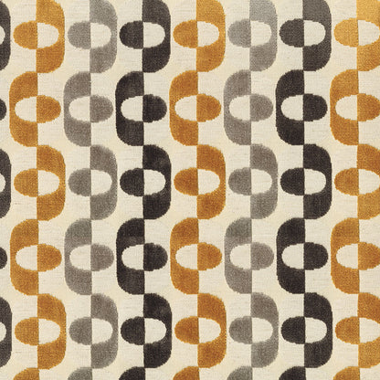 NICHOLASJOHN INC NJ-PAPYRUS Sulfur Geometric,Velvet   Fabric - NJ25-615