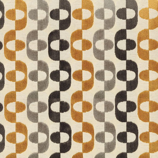 NICHOLASJOHN INC NJ-PAPYRUS Sulfur Geometric,Velvet   Fabric - NJ25-615