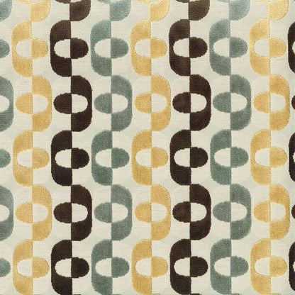 NICHOLASJOHN INC NJ-PAPYRUS Tidewater Geometric,Velvet   Fabric - NJ25-614