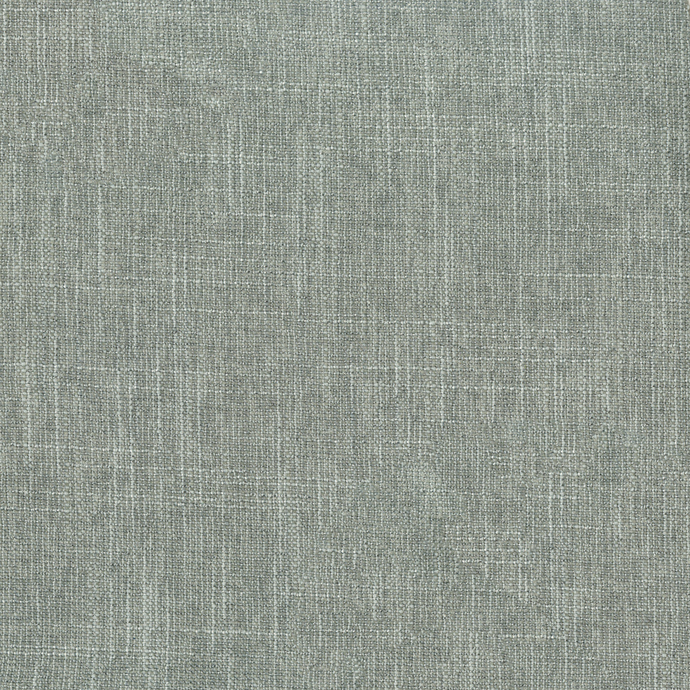 Grey-green linen fabric texture with subtle crosshatch weave; versatile upholstery or drapery material.