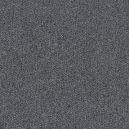 Close-up of dark gray textured fabric with a soft, even pile.