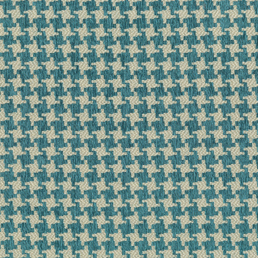NICHOLASJOHN INC NJ-RHEA Turquoise Houndstooth   Fabric - NJ25-841