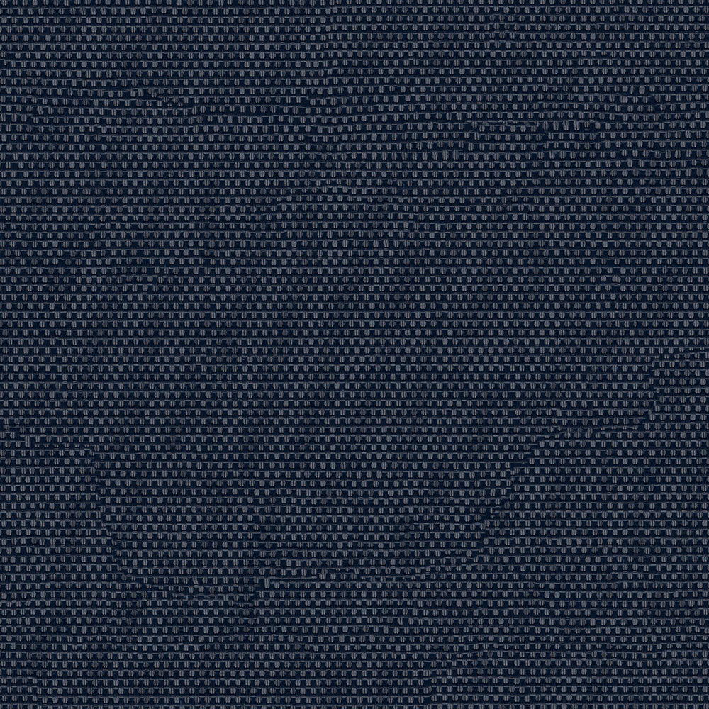 Dark navy tweed fabric close-up with tight micro-square texture; ideal for apparel or upholstery.