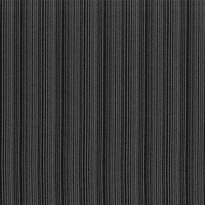 Dark charcoal pinstripe fabric with fine vertical stripes; woven textile for suits or upholstery.