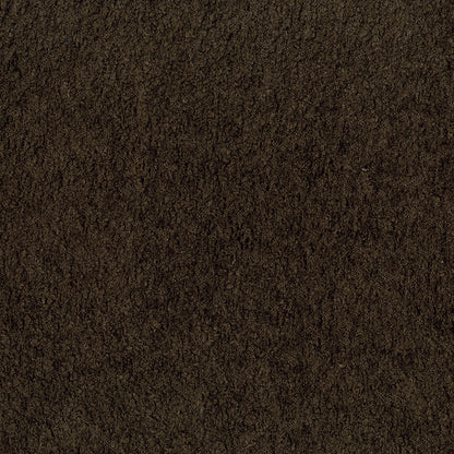 Macro shot of cocoa solid fabric fibers in dark brown with a rich textured weave.