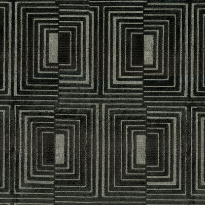 NICHOLASJOHN INC NJ-LEO Charcoal Velvet,Geometric   Fabric - NJ25-1887