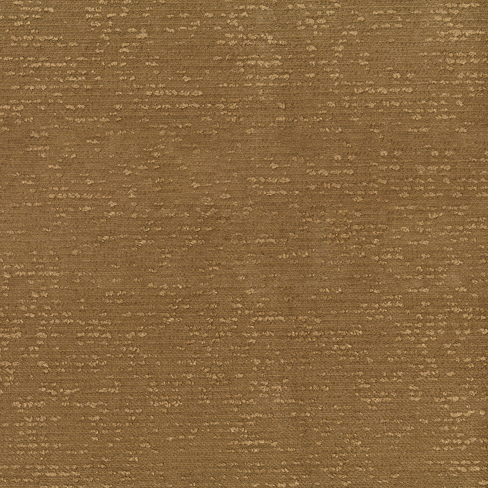 Brown speckled woven fabric swatch; warm tan color, medium texture for upholstery or cushions.