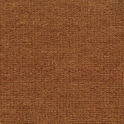 Close-up of warm brown woven upholstery fabric with coarse texture and visible fibers.