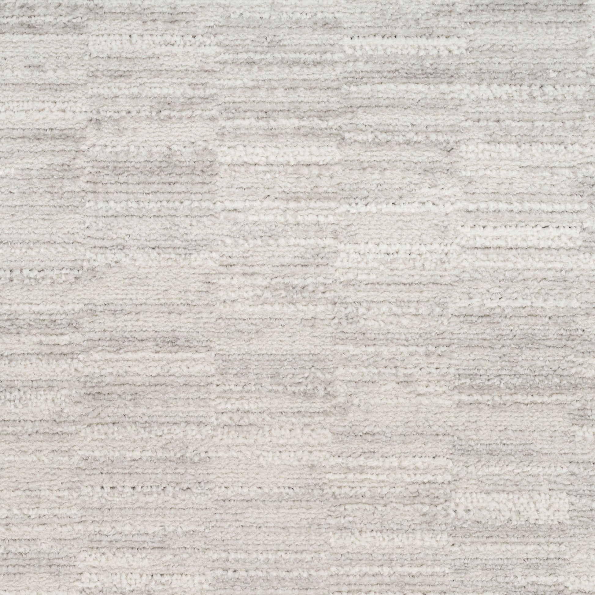 Cream & light gray textured area rug with plush pile and pale geometric block pattern for neutral living rooms.