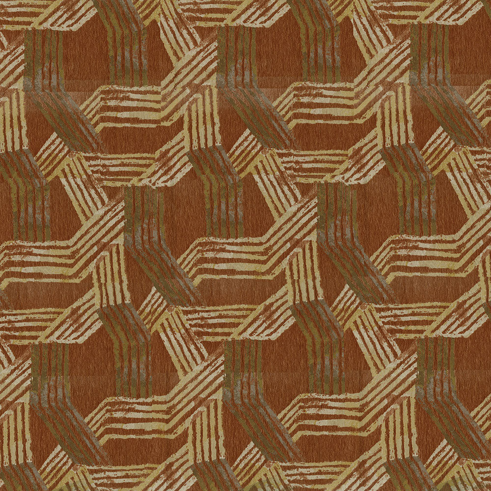 NICHOLASJOHN INC NJ-DANGO Apricot Geometric   Fabric - NJ25-1239