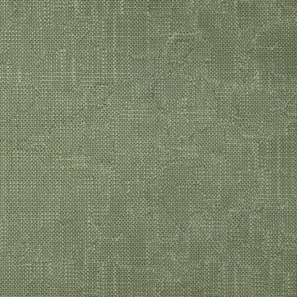 Olive green woven fabric close-up with visible thread texture and coarse weave.