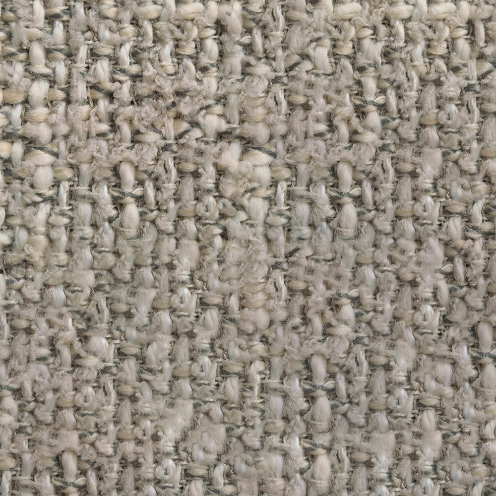 Cream-beige woven carpet texture with tight looped fibers and boucle-like appearance.