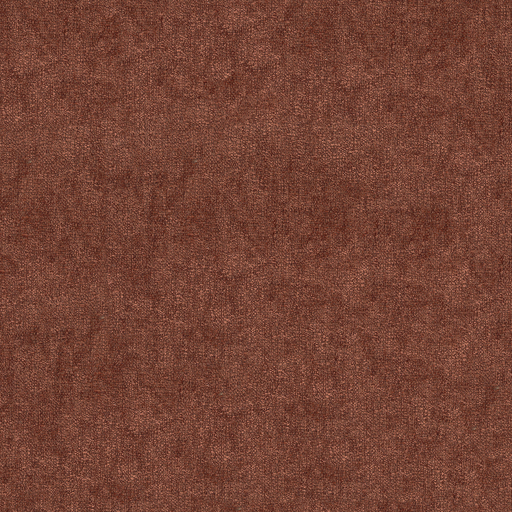 Rust velvet fabric swatch; solid-color textile with a plush, velvety surface.