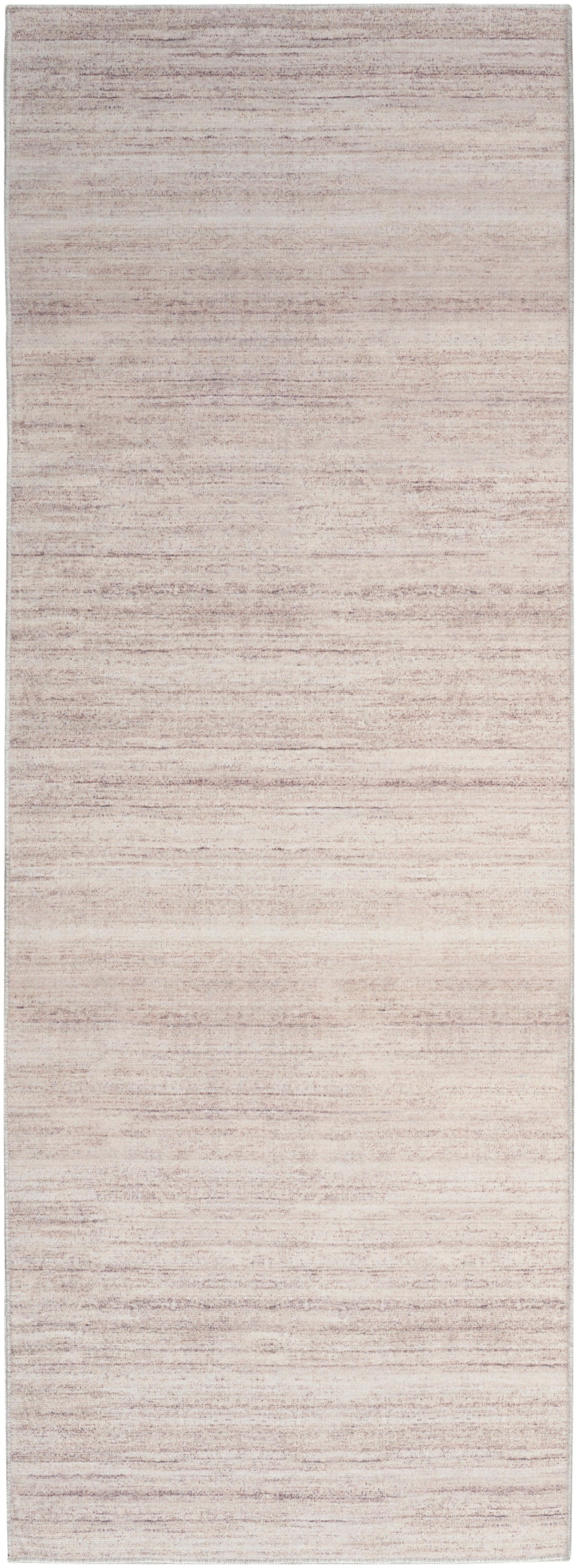 Beige rectangular woven rug in cream-tan tones with subtle horizontal striations.