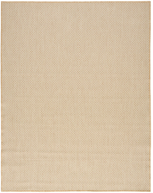 Beige textured rug with a subtle honeycomb diamond pattern, rectangular 8' x 10' rug for floors.
