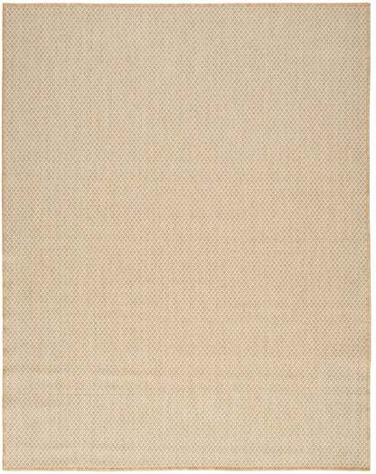 Beige diamond-pattern rug, rectangular, 10' x 14', warm neutral tones and subtle textured look.