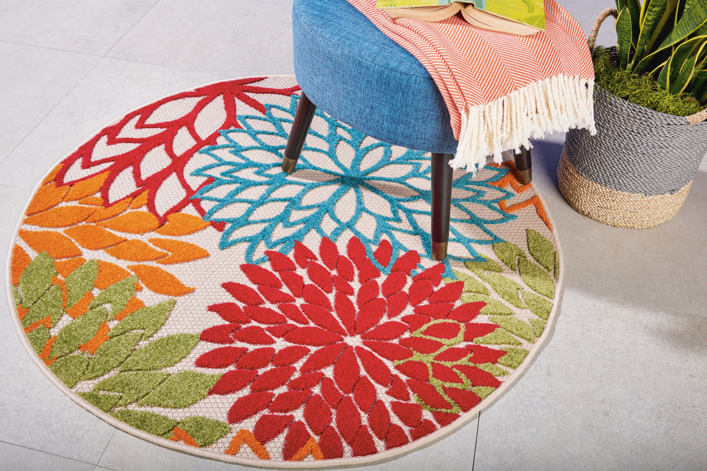 Nourison Rugs Nourison Home   Tropical 4' X Round    - 099446421890