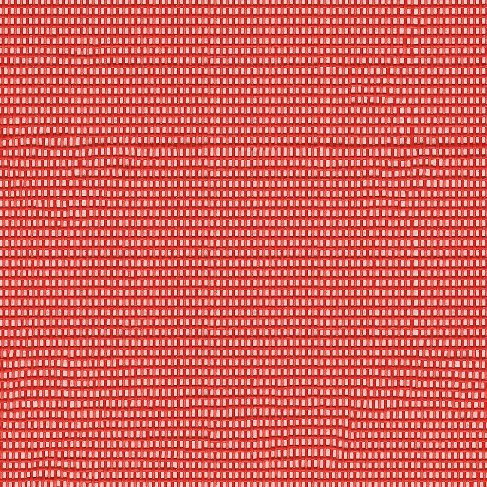 Red solid fabric; durable textile for upholstery or garments.