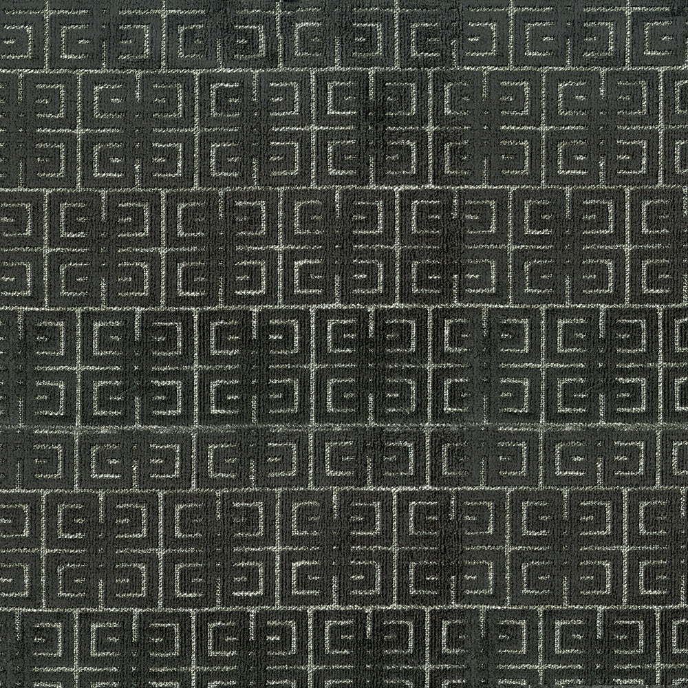 NICHOLASJOHN INC NJ-ROBERTS Licorice Velvet,Geometric   Fabric - NJ25-1855