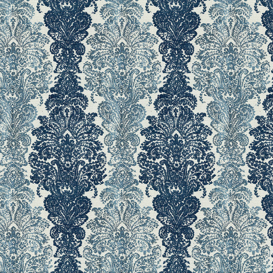 NICHOLASJOHN INC NJ-ELEGANCE Bedazzled Blue Large Scale,Traditional   Fabric - NJ25-2757