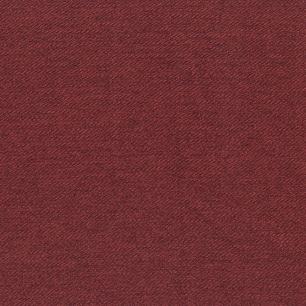 Rich burgundy tweed-textured fabric with subtle herringbone weave; wool blend for jackets or upholstery.