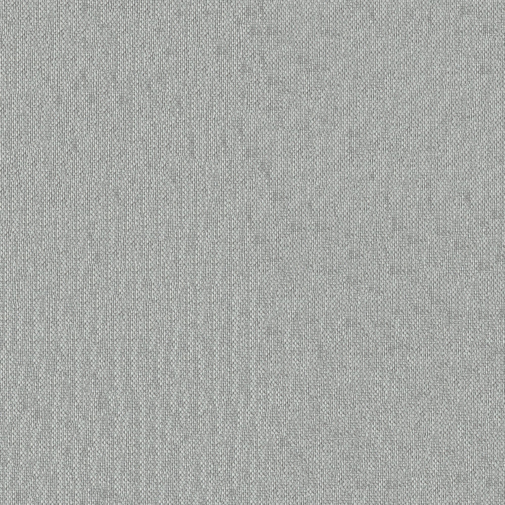 Close-up of light gray woven fabric with subtle texture, linen-like material.