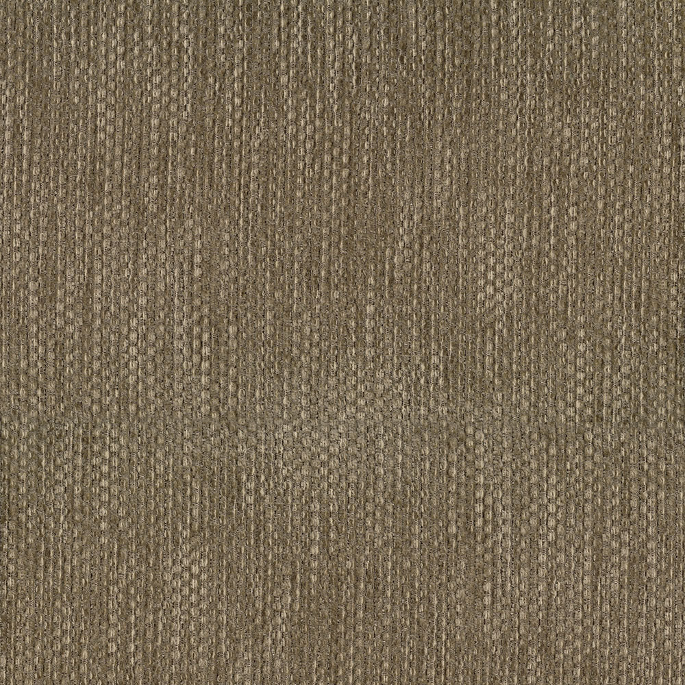 Mocha solid fabric with brown ribbed woven texture and vertical lines; upholstery fabric.