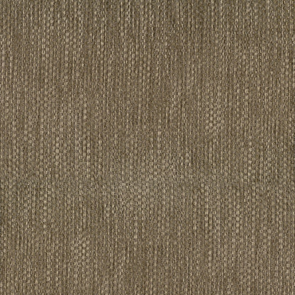 Mocha solid fabric with brown ribbed woven texture and vertical lines; upholstery fabric.
