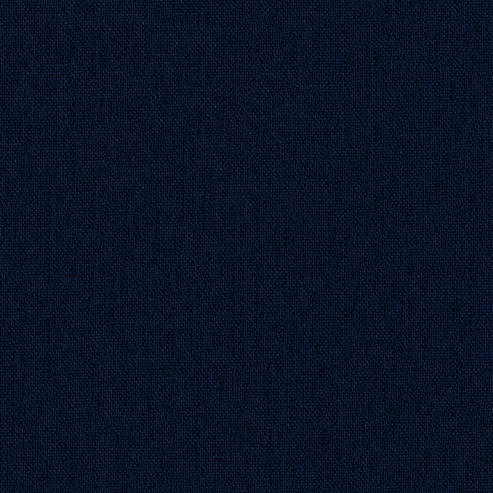 Close-up of navy blue woven fabric with tight texture, suitable for clothing or upholstery.