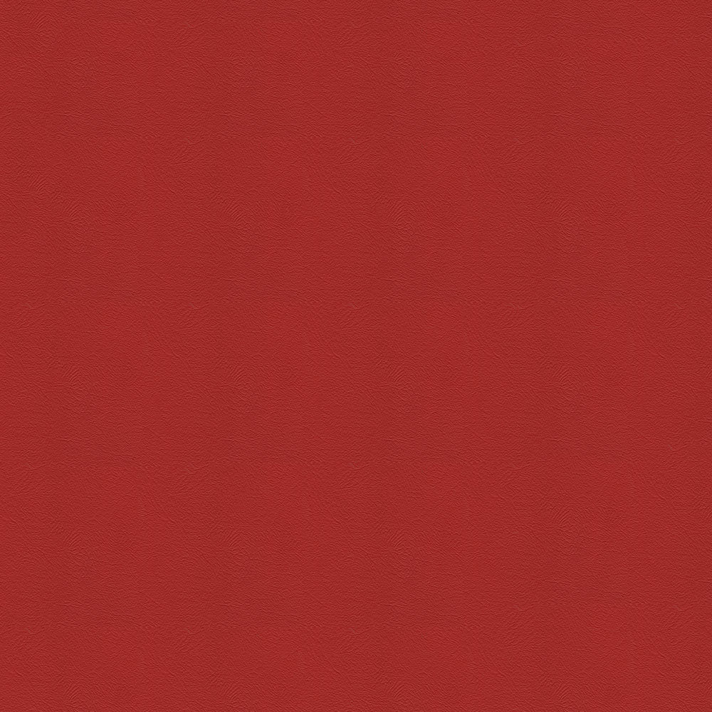 Red textured fabric with fine grain; solid color suitable for upholstery and accessories
