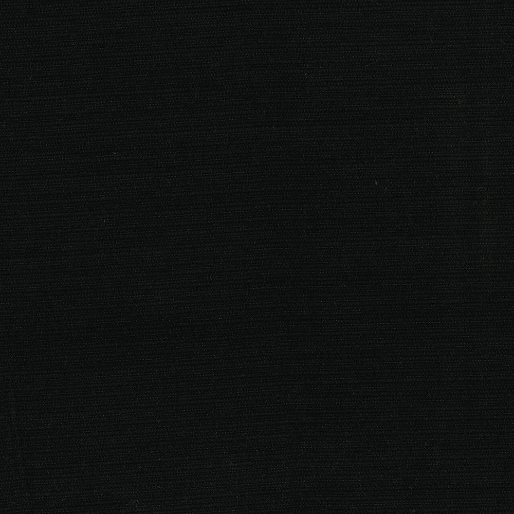 Solid black fabric close-up with fine knit texture & versatile for apparel, upholstery or crafts.