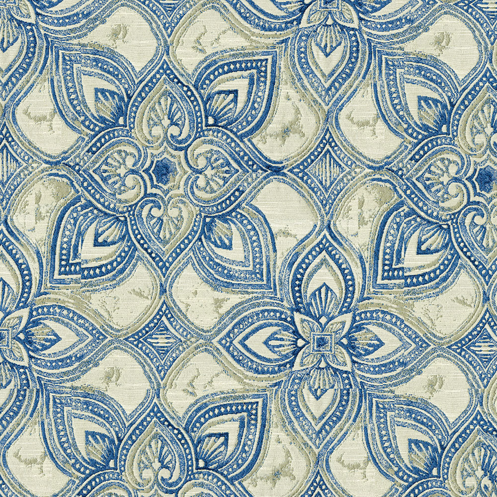 NICHOLASJOHN INC NJ-MARIBEL Indigo Botanical,Contemporary   Fabric - NJ25-2080