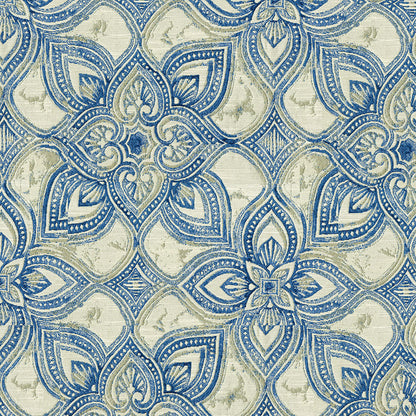 NICHOLASJOHN INC NJ-MARIBEL Indigo Botanical,Contemporary   Fabric - NJ25-2080