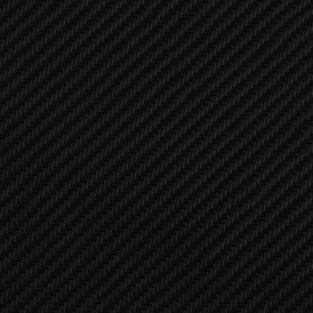 Black carbon fiber weave with diagonal pattern, high-tech glossy finish.
