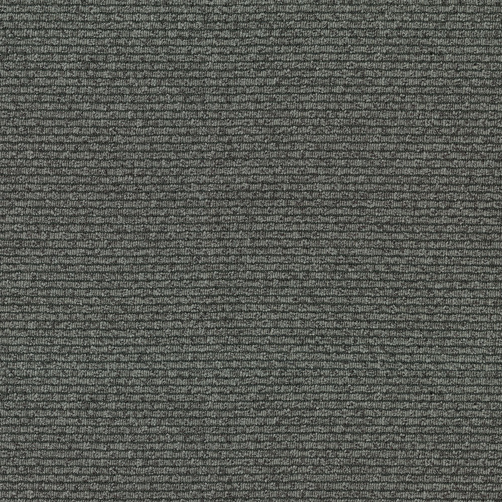 Close-up of medium-gray flannel solid fabric with a fine horizontal rib texture.