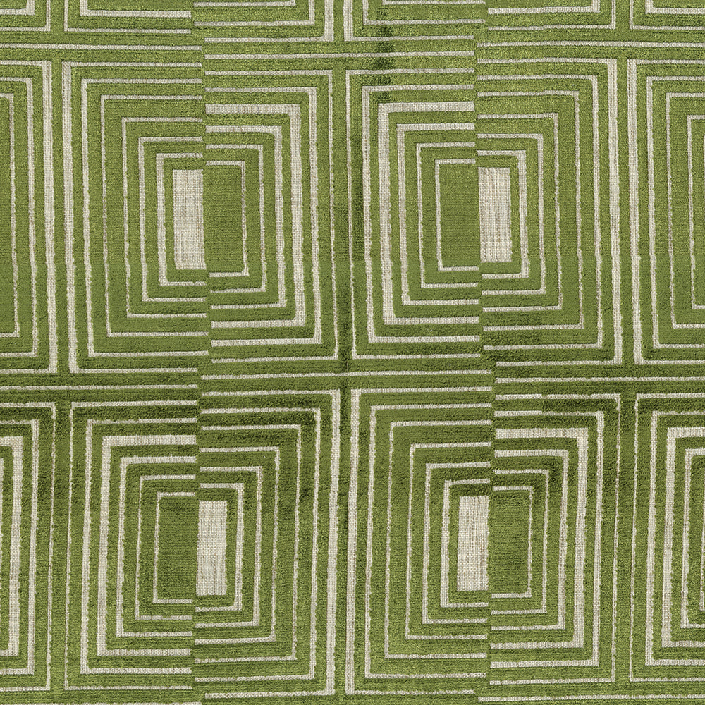 NICHOLASJOHN INC NJ-LEO Olive Velvet,Geometric   Fabric - NJ25-1882