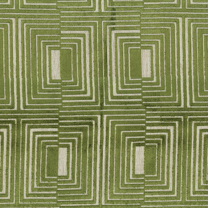 NICHOLASJOHN INC NJ-LEO Olive Velvet,Geometric   Fabric - NJ25-1882