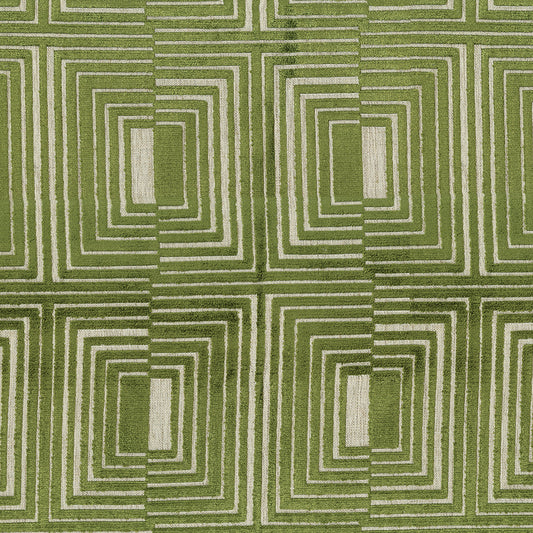 NICHOLASJOHN INC NJ-LEO Olive Velvet,Geometric   Fabric - NJ25-1882