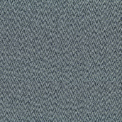 Blue-gray herringbone tweed fabric with subtle texture, suitable for clothing or upholstery.